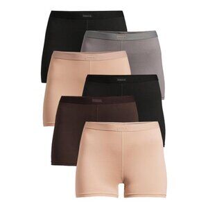 Women's Sport Soft Boyshort Panties, 6-Pack Sizes XS-3XL